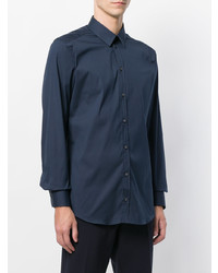 Мужская темно-синяя классическая рубашка от Bagutta