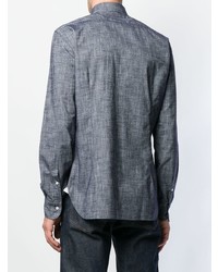 Мужская темно-синяя классическая рубашка от Barba