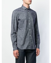 Мужская темно-синяя классическая рубашка от Barba