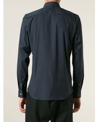 Мужская темно-синяя классическая рубашка от Jil Sander