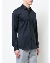Мужская темно-синяя классическая рубашка от Prada