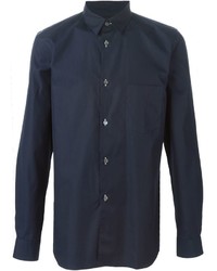 Мужская темно-синяя классическая рубашка от Comme des Garcons