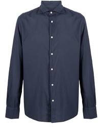 Мужская темно-синяя классическая рубашка от Deperlu