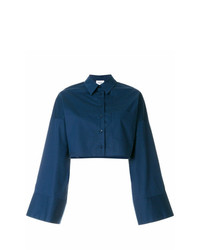 Женская темно-синяя классическая рубашка от Dondup