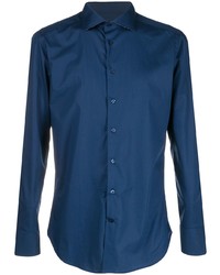 Мужская темно-синяя классическая рубашка от Etro
