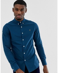 Мужская темно-синяя классическая рубашка от Farah