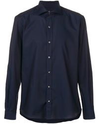 Мужская темно-синяя классическая рубашка от Fay