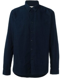 Мужская темно-синяя классическая рубашка от Folk