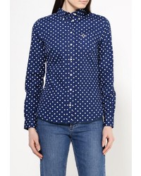 Женская темно-синяя классическая рубашка от Fred Perry