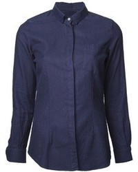 Женская темно-синяя классическая рубашка от Golden Goose Deluxe Brand