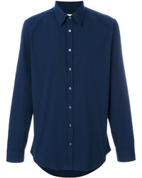 Мужская темно-синяя классическая рубашка от Gucci