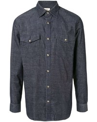 Мужская темно-синяя классическая рубашка от Kent & Curwen