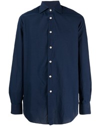 Мужская темно-синяя классическая рубашка от Kiton