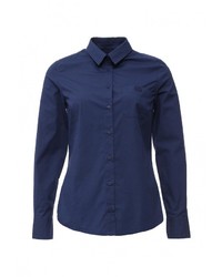 Женская темно-синяя классическая рубашка от Lacoste