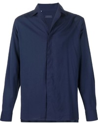 Мужская темно-синяя классическая рубашка от Lanvin