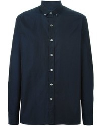 Мужская темно-синяя классическая рубашка от Lanvin