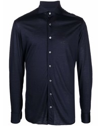 Мужская темно-синяя классическая рубашка от Lardini