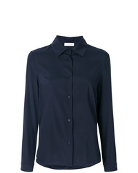 Женская темно-синяя классическая рубашка от Le Tricot Perugia