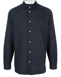 Мужская темно-синяя классическая рубашка от Loveless