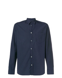 Мужская темно-синяя классическая рубашка от Maison Margiela