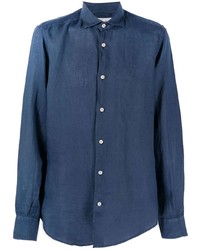 Мужская темно-синяя классическая рубашка от MC2 Saint Barth