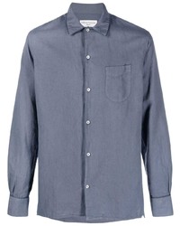 Мужская темно-синяя классическая рубашка от Officine Generale