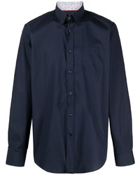 Мужская темно-синяя классическая рубашка от Paul & Shark