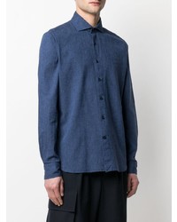 Мужская темно-синяя классическая рубашка от Orian