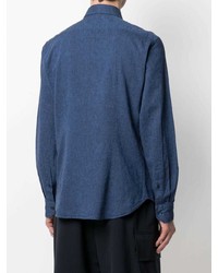 Мужская темно-синяя классическая рубашка от Orian