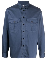 Мужская темно-синяя классическая рубашка от PS Paul Smith