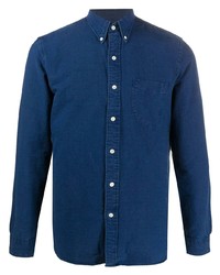 Мужская темно-синяя классическая рубашка от Ralph Lauren RRL