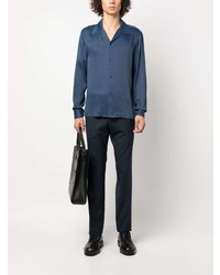 Мужская темно-синяя классическая рубашка от Sandro