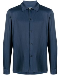 Мужская темно-синяя классическая рубашка от Sandro