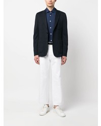 Мужская темно-синяя классическая рубашка от Kiton