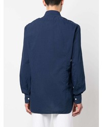 Мужская темно-синяя классическая рубашка от Kiton