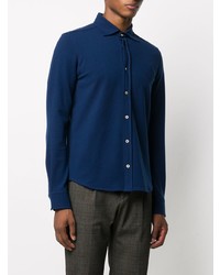 Мужская темно-синяя классическая рубашка от Circolo 1901