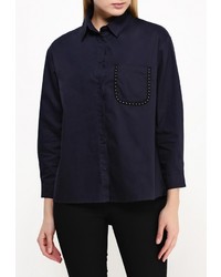 Женская темно-синяя классическая рубашка от Sweewe