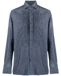 Мужская темно-синяя классическая рубашка от Tagliatore