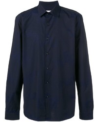 Мужская темно-синяя классическая рубашка от Versace Collection
