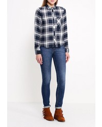 Женская темно-синяя классическая рубашка от Vila