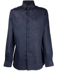 Мужская темно-синяя классическая рубашка от Xacus