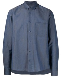 Мужская темно-синяя классическая рубашка от YMC