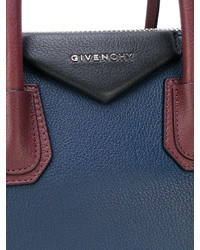 Темно-синяя кожаная большая сумка от Givenchy