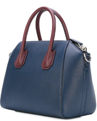 Темно-синяя кожаная большая сумка от Givenchy