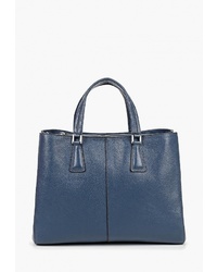 Темно-синяя кожаная большая сумка от Dimanche