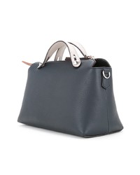 Темно-синяя кожаная большая сумка от Fendi