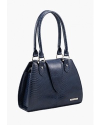 Темно-синяя кожаная большая сумка от El Masta