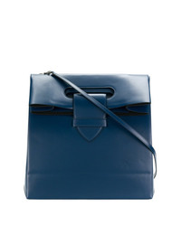 Темно-синяя кожаная большая сумка от Golden Goose Deluxe Brand