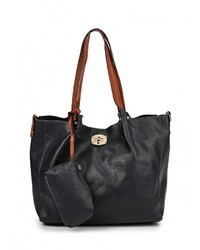 Темно-синяя кожаная большая сумка от Johnny