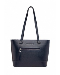Темно-синяя кожаная большая сумка от Lakestone